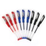 0.5mm Three Color Pen European Standard Bullet Head Signature Office Student Wholesale Large-Capacity Pen