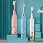 Children's Electric Toothbrush 3 To 12 Years Old Teeth Cleaning Care Oral Bacteria 6 Replacement Brush Heads USB Charging