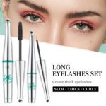 QIC 2in1 Set Eyelash Nourishing Serum Mascara Waterproof Sweat-Proof Long-Lasting Thick Long Eye Makeup