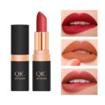 QIC 6 Colors Makeup Matte Lipstick Waterproof Long Lasting Lip Stick Sexy Red Pink Velvet Nude Lipsticks Women Cosmetics