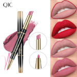 QIC Double headed Lipstick Lipstick Pen Automatically Rotate Waterproof Non-discolored Matte Mist Face Lipstick Pen