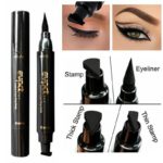 Evpct 2 In 1 Liquid Glitter Eyeliner Stamp Thin Seal Makeup Colorful Eyeliner Pen Double-Headed
