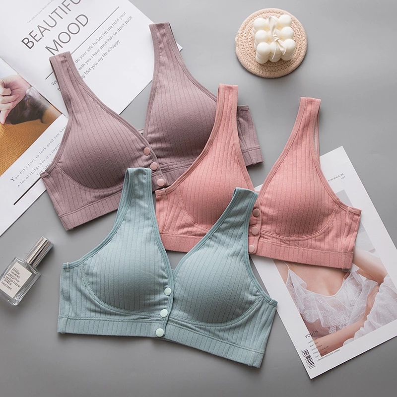 New Nursing Bra Pregnant Women Underwear Maternity Breastfeeding Bra Front  Closure Brasier Lactancia Lingerie Dropshiping – SogoGoods