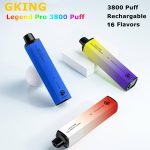 GKING Legend Pro 3800 Puff Disposable Rechargeable Vape 2% and 5% Saltnic