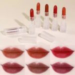 ZUK Sweet Peach Papaya Transparent Ice Mousse Velvet Matte Lipstick Makeup Sexy Color Lipstick Waterproof  Lips Care
