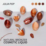 JULIA POP Face Bronzer Liquid Makeup Contour Shade Concealer Brighten Glow Illuminator Highlight Smooth Bronzer Palette