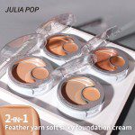 JULIA POP New 2 In 1 Concealer Foundation Cream Cover Spots Dark Circles Hiding Acne Repair Face Long-Lasting