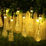 LED solar water drop-shaped string lights outdoor garden lawn Christmas lights waterproof decoration